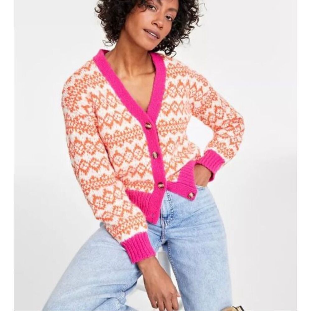 Cropped Balloon Sleeve Dopamine Y2K Cardigan Cozy
